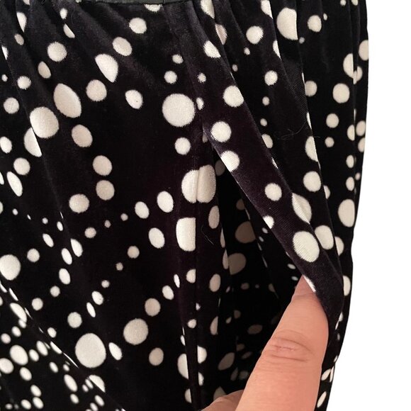 🍀NWT Tulle Black Side Zip Stretch Pocket Polka Dot Mini Skirt Size L - Picture 5 of 8